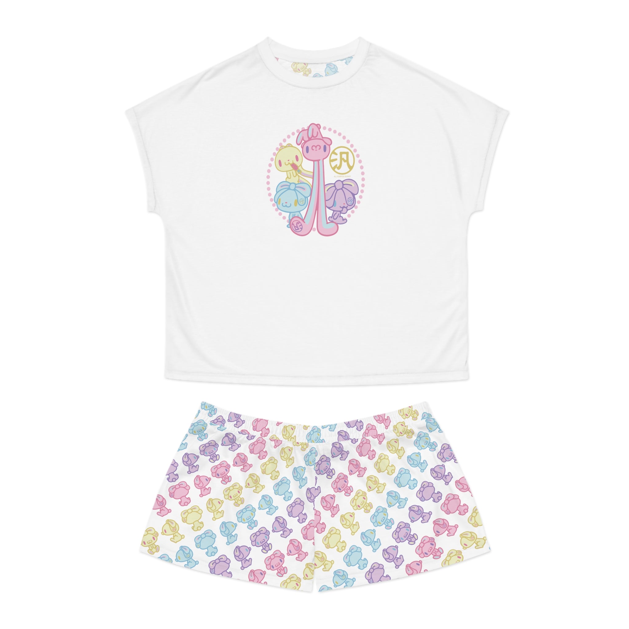 All Purpose Bunny Pastel Pals Short Pajama Set